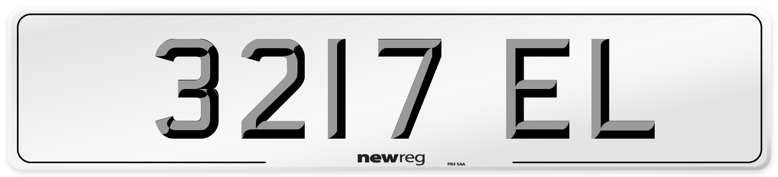 3217 EL Number Plate from New Reg